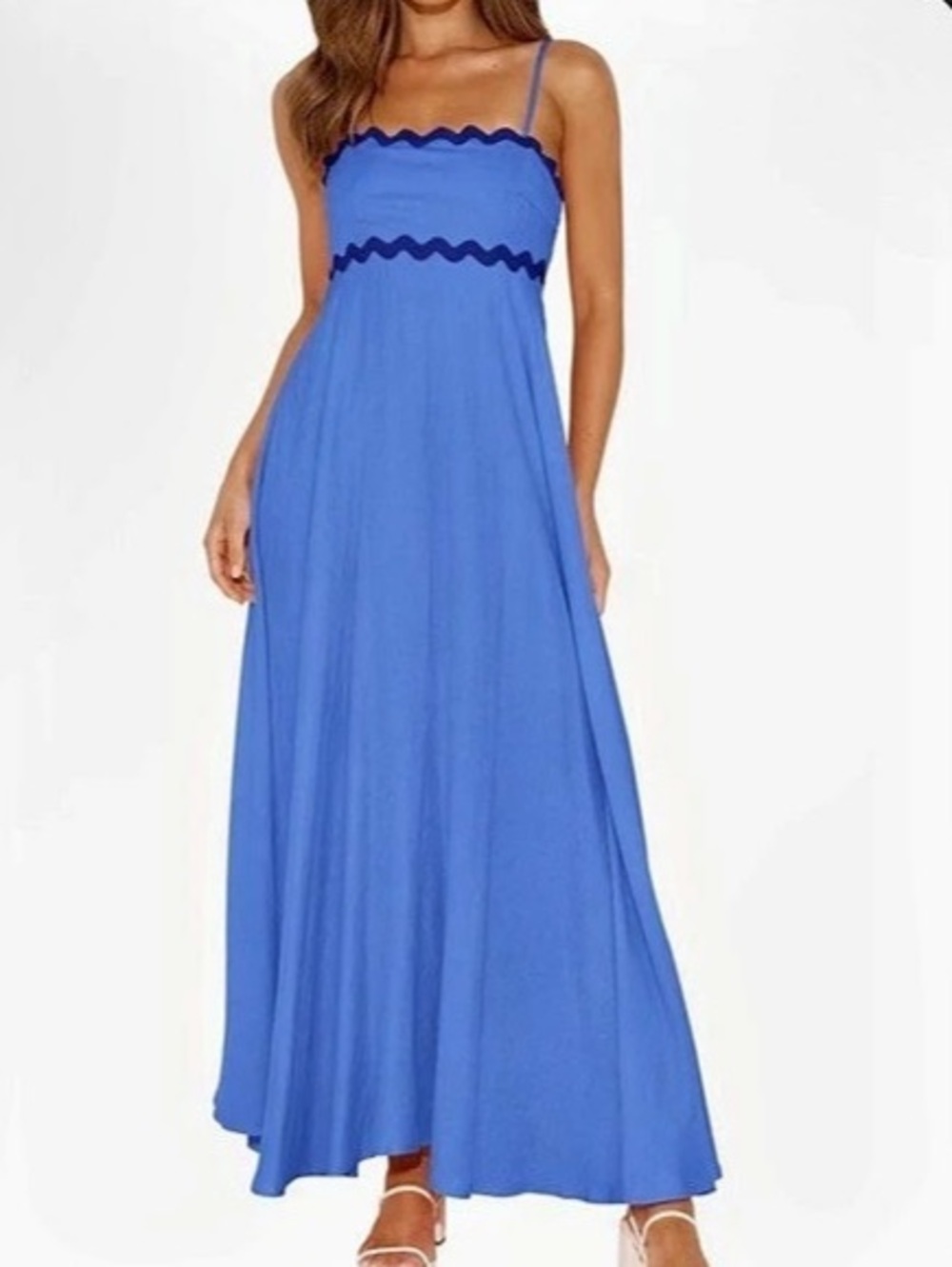 ✨🩵 PrettyGarden Blue Maxi Dress – Size Small 🩵✨